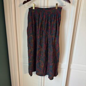 American Vintage Multicolor Paisley A-Line Skirt